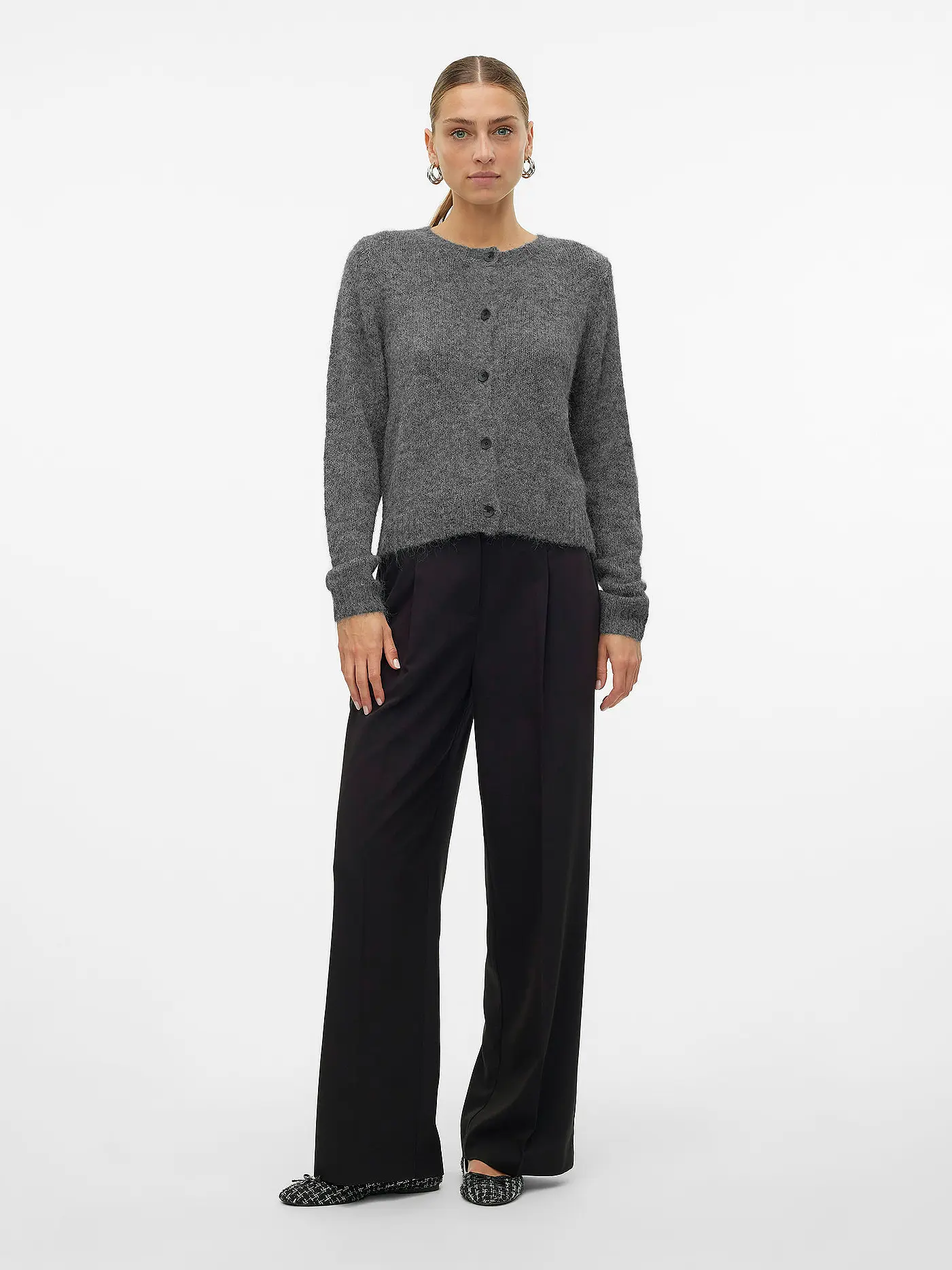 VERO MODA | Strickjacke VMNOVAH | grau